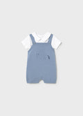 Completo Salopette Body Turchese 1609/68 corredino e abbigliamento neonato | NANU' BABY