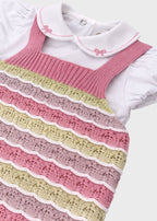 Completo Salopette Maglia Melograno EK1130/M corredino e abbigliamento neonato | NANU' BABY