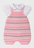 Completo Salopette Maglia Rosa EK1130/R corredino e abbigliamento neonato | NANU' BABY