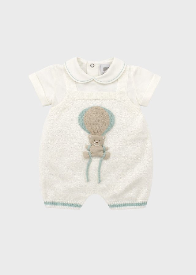 Completo Salopette Mongolfiera Verde EK5030V corredino e abbigliamento neonato | NANU' BABY