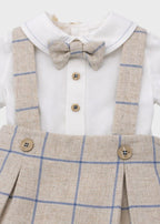 Completo Salopette Papillon Avorio 7991 corredino e abbigliamento neonato | NANU' BABY