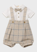 Completo Salopette Papillon Avorio 7991 corredino e abbigliamento neonato | NANU' BABY