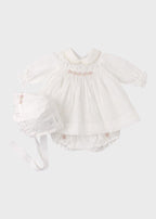 Completo Smock Melograno EK1717MU corredino e abbigliamento neonato | NANU' BABY
