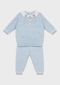 Completo Tramatura Trecce Cielo EK6750/C corredino e abbigliamento neonato | NANU' BABY