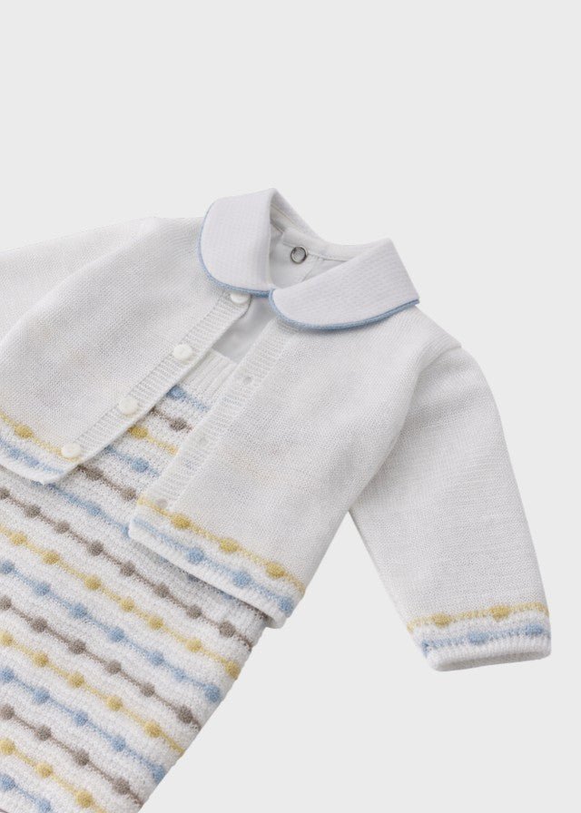 Completo Tre Pezzi Cielo EK5131/C corredino e abbigliamento neonato | NANU' BABY