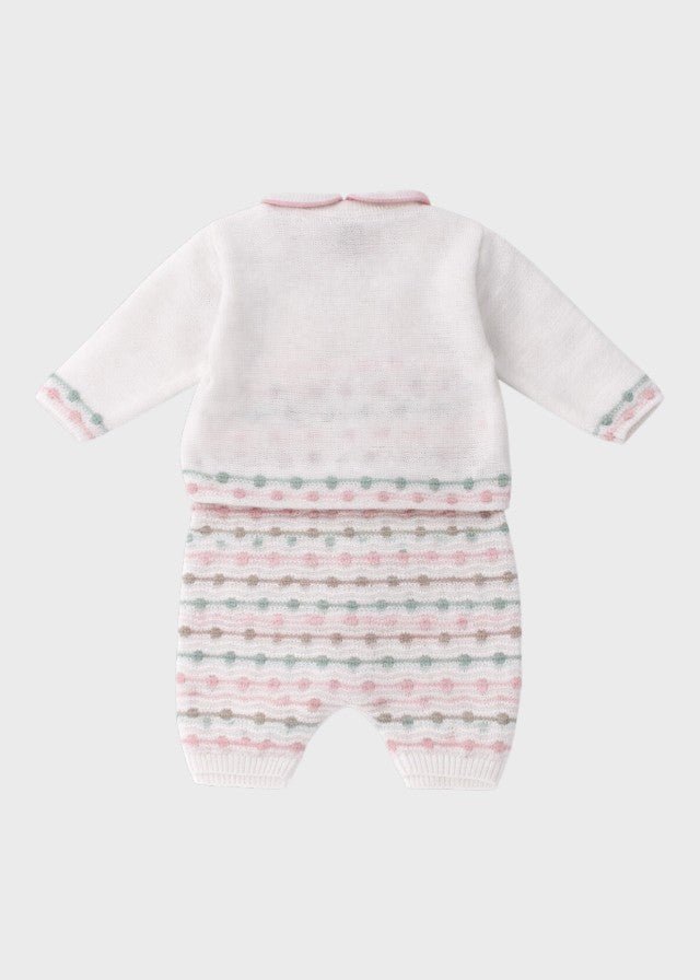 Completo Tre Pezzi Rosa EK5131/R corredino e abbigliamento neonato | NANU' BABY