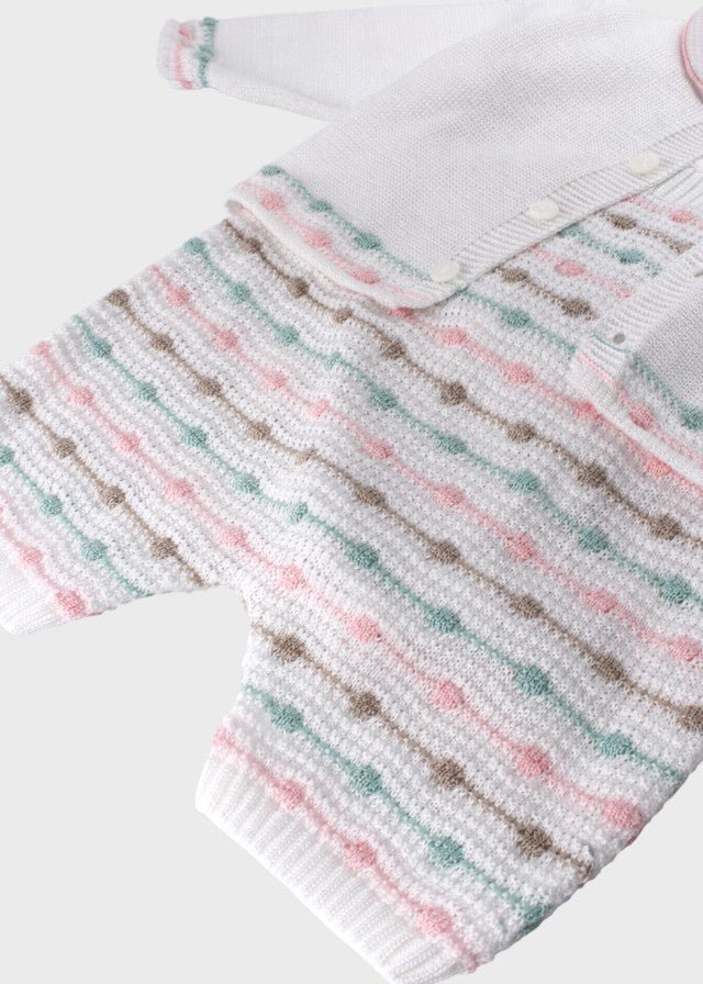 Completo Tre Pezzi Rosa EK5131/R corredino e abbigliamento neonato | NANU' BABY