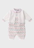 Completo Tre Pezzi Rosa EK5131/R corredino e abbigliamento neonato | NANU' BABY