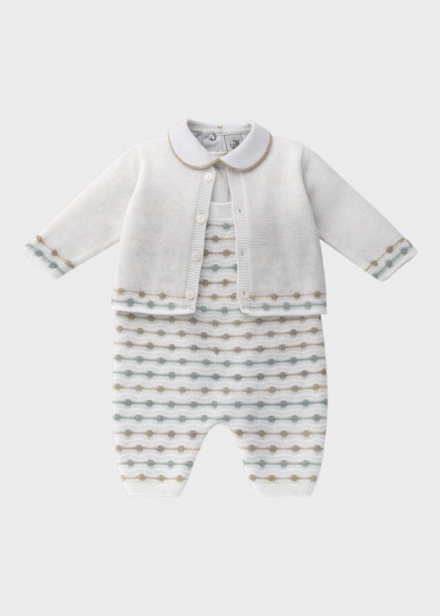 Completo Tre Pezzi Verde EK5131/V corredino e abbigliamento neonato | NANU' BABY