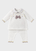 Completo Vestina Cuore Marsala EK1019/R corredino e abbigliamento neonato | NANU' BABY