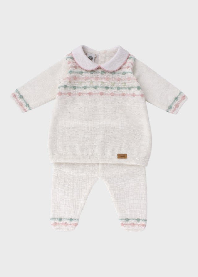 Completo Vestina Filo Rosa EK5119/R corredino e abbigliamento neonato | NANU' BABY