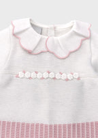 Completo Vestina Margherite Rosa EK2419/R corredino e abbigliamento neonato | NANU' BABY
