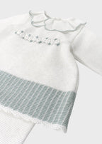 Completo Vestina Margherite Verde EK2419/V corredino e abbigliamento neonato | NANU' BABY