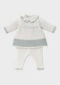 Completo Vestina Margherite Verde EK2419/V corredino e abbigliamento neonato | NANU' BABY