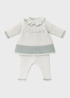 Completo Vestina Margherite Verde EK2419/V corredino e abbigliamento neonato | NANU' BABY