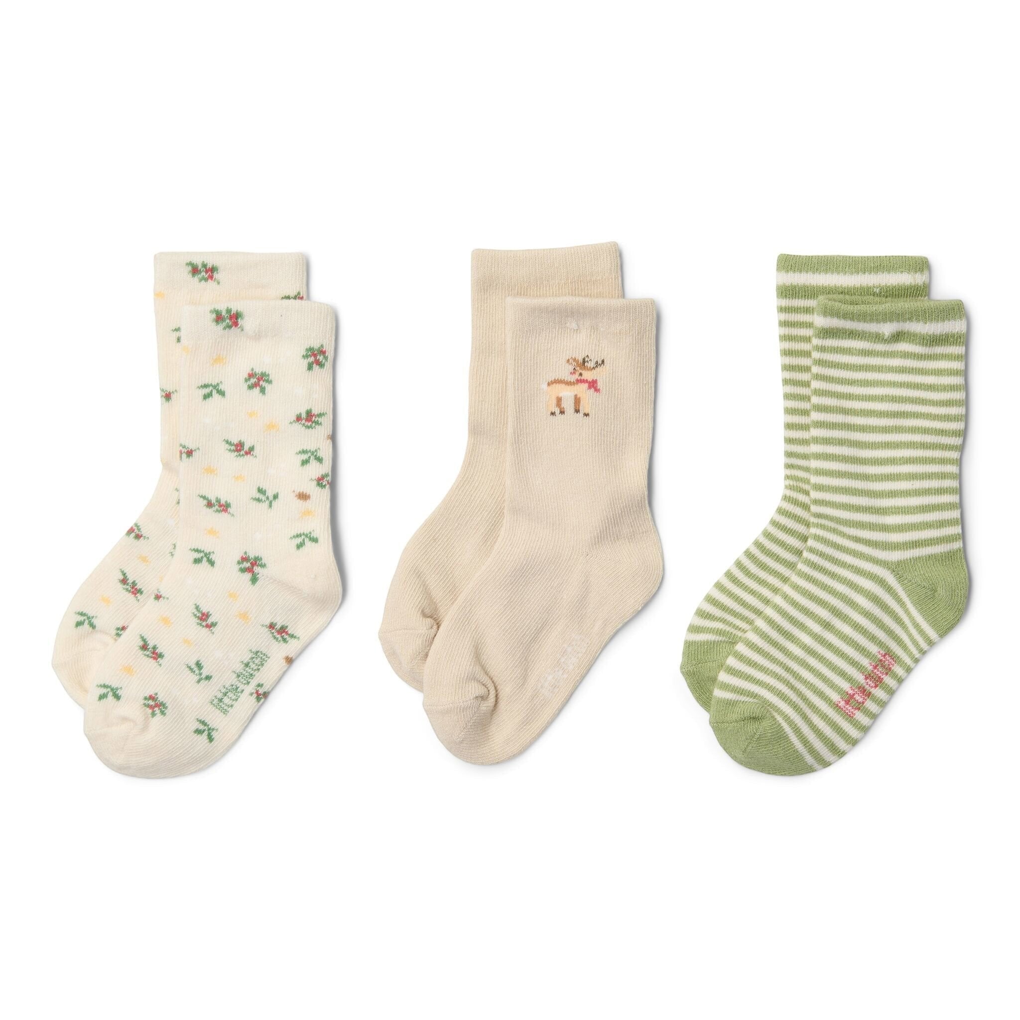 Confezione da 3 calzini natalizi Beige CL25109001 corredino e abbigliamento neonato | NANU' BABY