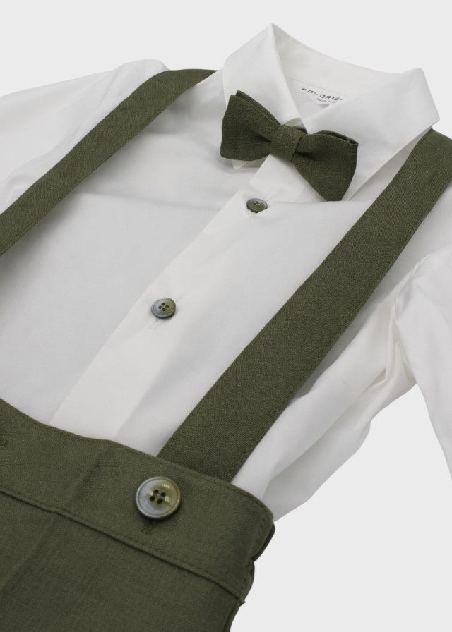 Coordinato Giacca Bianca Bermuda Verde Quadretti corredino e abbigliamento neonato | NANU' BABY