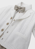 Coordinato Pantalone Righe Beige corredino e abbigliamento neonato | NANU' BABY