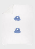 Coperta Cotone Coste Bianco INGLESE/200 - B corredino e abbigliamento neonato | NANU' BABY