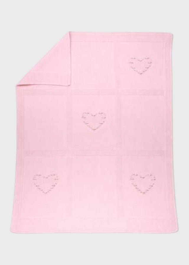 Coperta Cotone Cuoricini Rosa CUORI/154 - R corredino e abbigliamento neonato | NANU' BABY