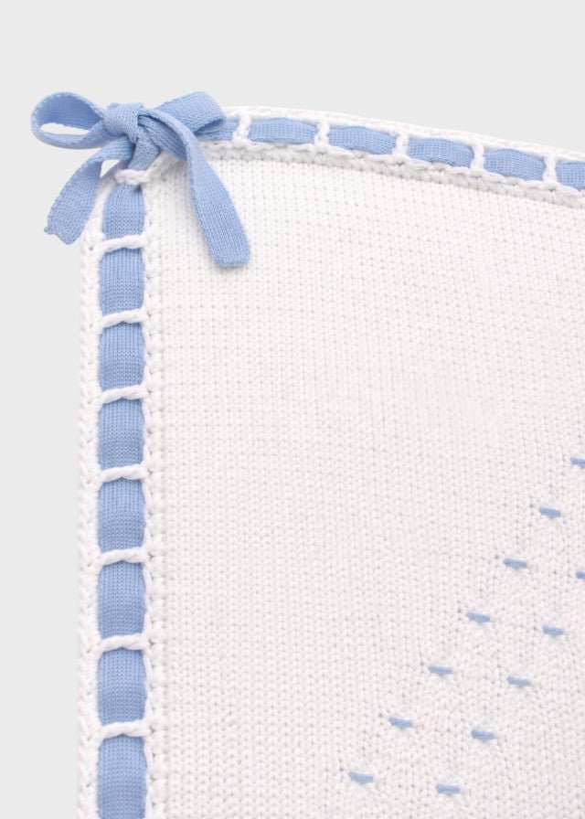 Coperta Cotone Fiocchetti Cielo ENEA/CO corredino e abbigliamento neonato | NANU' BABY
