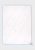 Coperta Cotone Fiocchetti Cielo ENEA/CO corredino e abbigliamento neonato | NANU' BABY