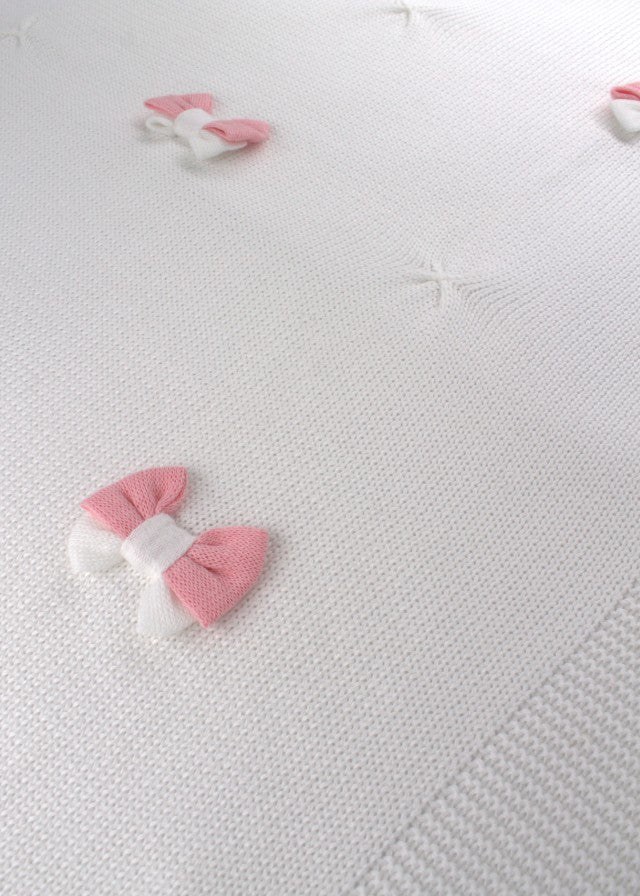 Coperta Cotone Fiocchi Bianco 181 - B corredino e abbigliamento neonato | NANU' BABY