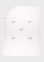 Coperta Cotone Fiocchi Bianco 181 - B corredino e abbigliamento neonato | NANU' BABY