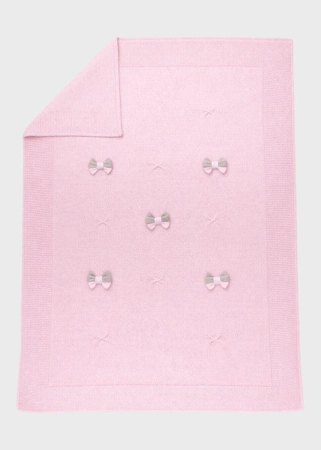 Coperta Cotone Fiocchi Rosa 181 - R corredino e abbigliamento neonato | NANU' BABY