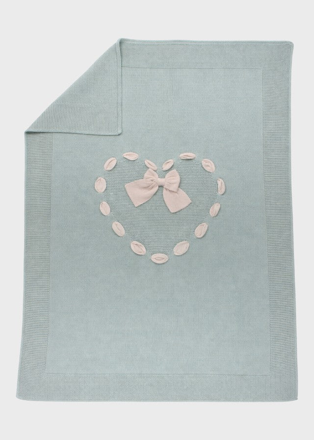 Coperta Cotone Fiocco Verde 193 corredino e abbigliamento neonato | NANU' BABY