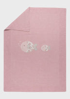 Coperta Cotone Fiori Rosa 197/M corredino e abbigliamento neonato | NANU' BABY