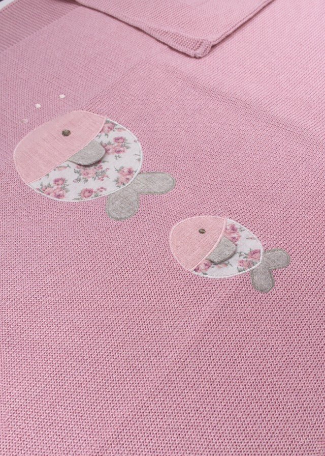 Coperta Cotone Fiori Rosa 197/M corredino e abbigliamento neonato | NANU' BABY