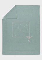 Coperta Cotone Margherite Verde 175/V corredino e abbigliamento neonato | NANU' BABY