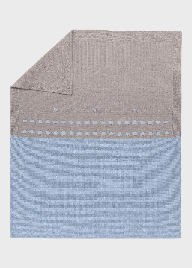 Coperta Cotone Nodini Sabbia 198/S corredino e abbigliamento neonato | NANU' BABY
