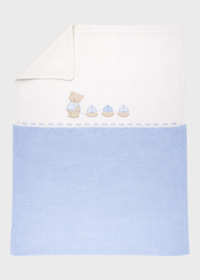 Coperta Cotone Orsetto Cielo 198 - C corredino e abbigliamento neonato | NANU' BABY