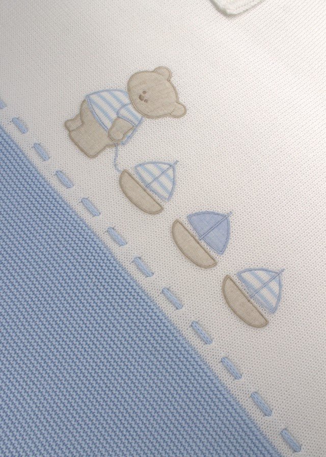 Coperta Cotone Orsetto Cielo 198 - C corredino e abbigliamento neonato | NANU' BABY