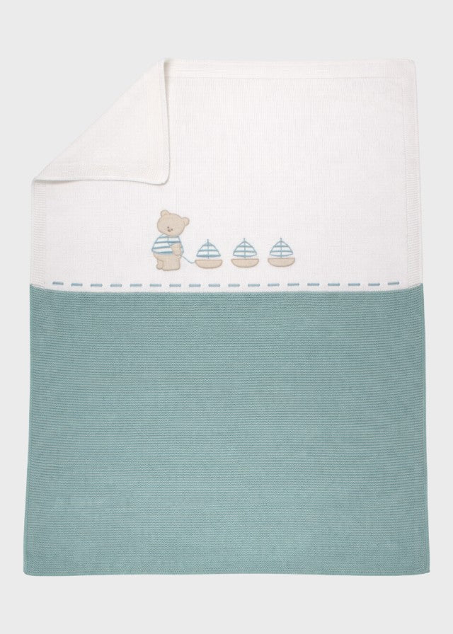 Coperta Cotone Orsetto Verde 198 - V corredino e abbigliamento neonato | NANU' BABY