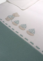 Coperta Cotone Orsetto Verde 198 - V corredino e abbigliamento neonato | NANU' BABY