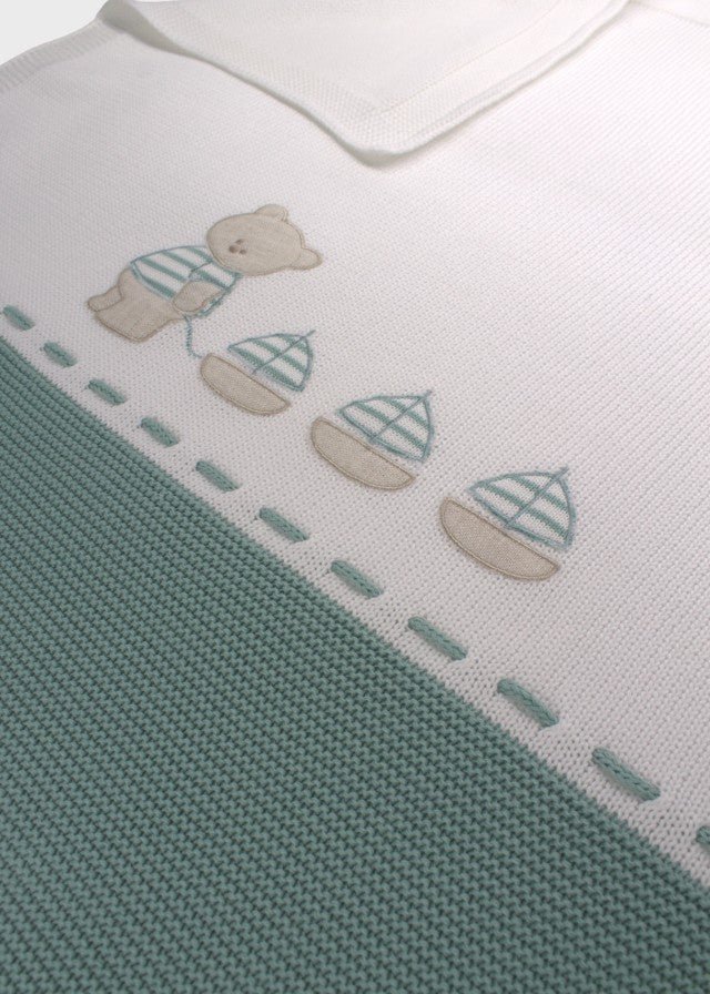 Coperta Cotone Orsetto Verde 198 - V corredino e abbigliamento neonato | NANU' BABY