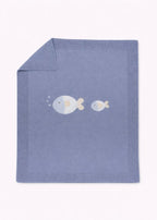 Coperta Cotone Pesciolini Azzurro 197 corredino e abbigliamento neonato | NANU' BABY