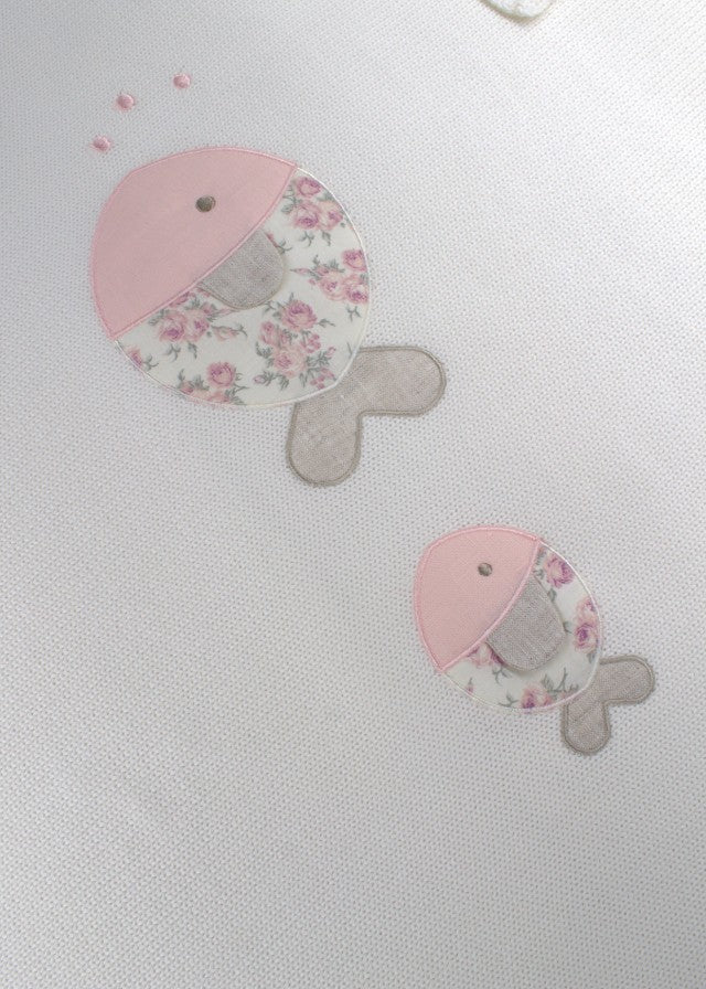 Coperta Cotone Pesciolini Panna 197 - P corredino e abbigliamento neonato | NANU' BABY