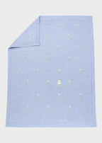 Coperta Cotone Pois Nocciolina Cielo EK5680 corredino e abbigliamento neonato | NANU' BABY