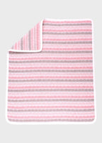 Coperta Cotone Rosa Pesco Multicolor EK1180/R corredino e abbigliamento neonato | NANU' BABY