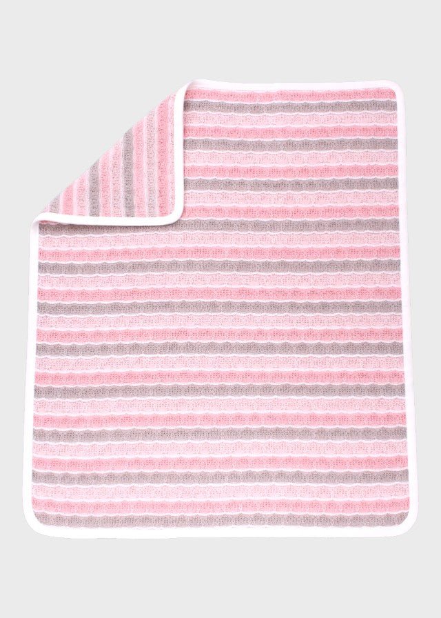 Coperta Cotone Rosa Pesco Multicolor EK1180/R corredino e abbigliamento neonato | NANU' BABY