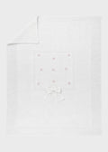 Coperta Cotone Roselline Bianco 188 corredino e abbigliamento neonato | NANU' BABY