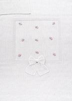 Coperta Cotone Roselline Bianco 188 corredino e abbigliamento neonato | NANU' BABY