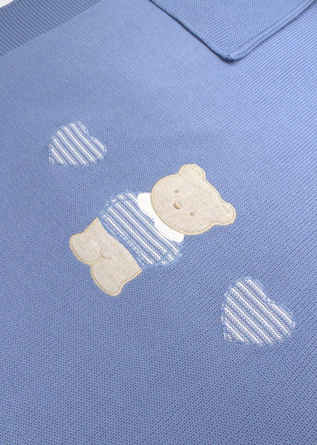 Coperta Cotone Teddy Azzurro 198/A corredino e abbigliamento neonato | NANU' BABY