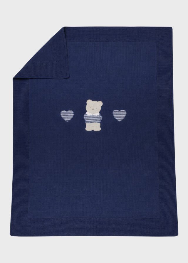 Coperta Cotone Teddy Blu 198/B corredino e abbigliamento neonato | NANU' BABY