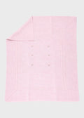 Coperta Cuoricini Tortora Rosa EK6380/R corredino e abbigliamento neonato | NANU' BABY