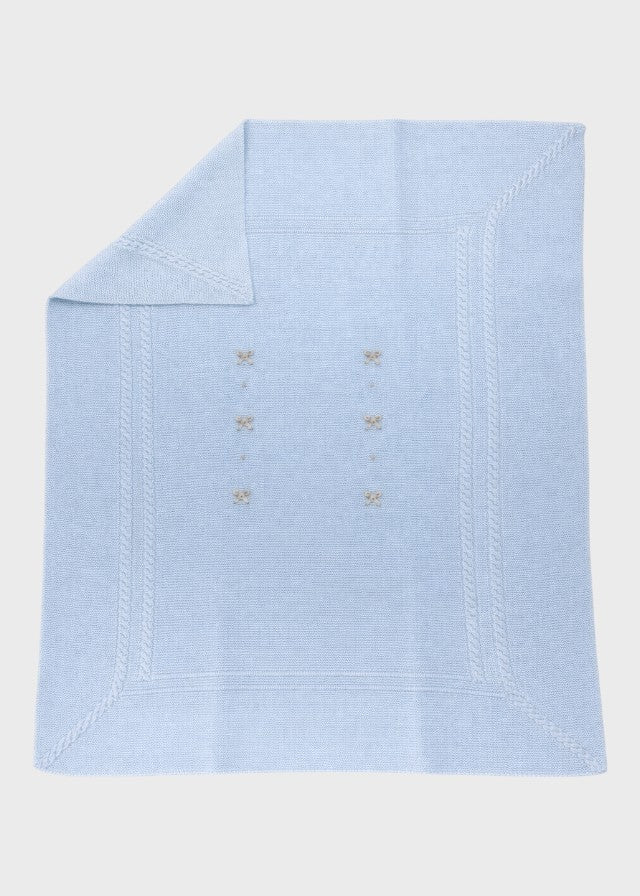 Coperta Fiocchetti Tortora Cielo EK6380/C corredino e abbigliamento neonato | NANU' BABY